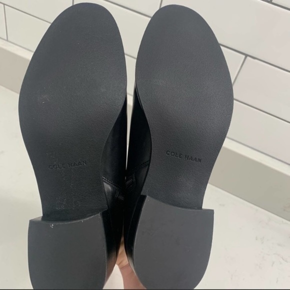 COLE HAAN HAIDYN black leather booties ankle boots 6 WORN ONCE - Picture 11 of 13